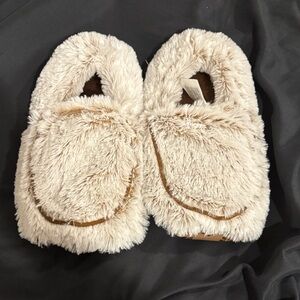 Warmies Cozy Cream Fuzzy Slippers
